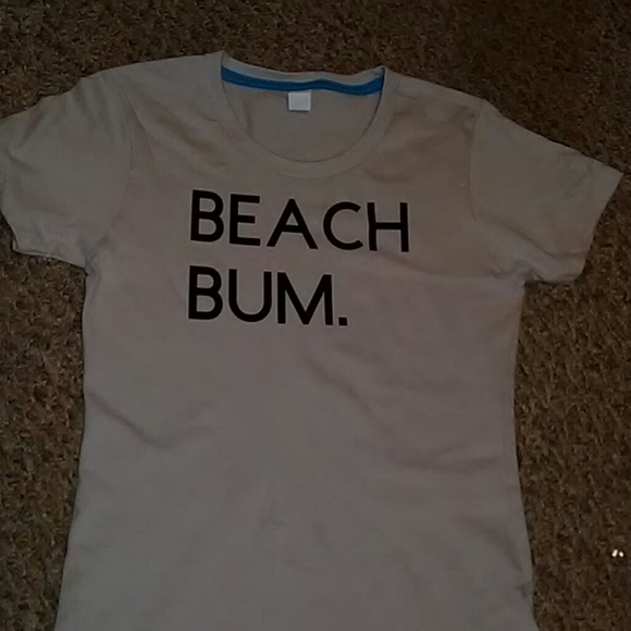 Silver Graphic BEACH BUM Tee Shirt - Picture 5 of 5